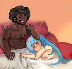 1boy 1girls 2020s 2024 african african_male alternative_universe beard black_male black_man blue_eyes blue_hair blush breasts bulge commission commissioner_insert commissioner_upload couple couple_(romantic) couple_art couple_love daikiarts dark-skinned_male dark_skin eyebrows eyelashes facial_hair huge_breasts interracial marielle_kenny married married_couple married_man married_woman moustache nerd nerdy_male oc original_character pale-skinned_female pale_skin romance romantic romantic_ambiance romantic_couple scenery scenic scenic_view self_insert self_upload smile square_enix star_ocean star_ocean_the_divine_force suit tri_ace vanilla very_dark_skin video_game video_game_character video_games voluptuous_female wedding_ring west_african young_couple