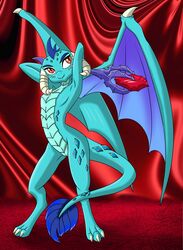 amber_eyes annonymouse dragon female friendship_is_magic hi_res horn my_little_pony nude princess_ember_(mlp) pussy scalie scepter wings