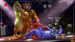 anal anal_sex animatronic bisexual blowjob bonnie_(fnaf) camera camera_view chica_(fnaf) classic_chica_(fnaf) cuck cupcake_(fnaf) double_penetration five_nights_at_freddy's fluids foursome foxy_(fnaf) freddy_(fnaf) golden_freddy_(fnaf) masturbation moonwulf oral_sex precum saliva saliva_trail sexual_fluids source_filmmaker spitroast