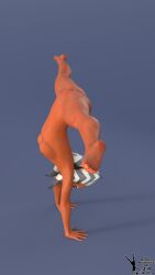 1girls 3d acrobatic ahsoka_tano alien clone_wars completely_nude dc15-a female female_only gymnastics handstand jedi jedi_padawan naked orange_body orange_skin pussy simple_background solo splits_position standing star_wars the_clone_wars:_season_one togruta