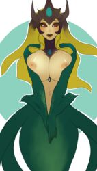 1girls breasts league_of_legends marai mermaid nami_(league_of_legends) nipples stepfordization tagme