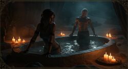 3d 3d_(artwork) 3d_model ai_generated dante devil_may_cry lara_croft lara_croft_(survivor) leshay7 tomb_raider tomb_raider_(survivor)