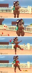1girls 3d big_breasts bikini bikini_bottom bikini_top breasts cephalopod cephalopod_humanoid clothing dark-skinned_female dark_skin drink female female_only high_heels holding_drink hourglass_figure humanoid humanoid_female large_breasts living_clothes marina_(splatoon) mature mature_female nintendo nipples nude nude_female open_mouth outdoors part_1 pikachugamer52 pussy red_bikini red_bikini_bottom red_bikini_top spilled_drink splatoon splatoon_(series) tentacle tentacle_hair