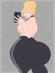 1girls alternate_version_available ass brawl_stars breasts breasts_out cay_cant_draw caycay charlie_morningstar female female_focus female_only huge_ass supercell tagme yoga_pants