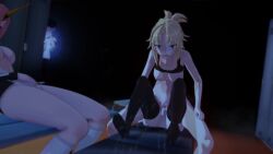 1boy 2girls astolfo_(fate) blonde_hair breasts fate_(series) female_masturbation femboy femboy_on_female frankenstein_(fate) masturbation mordred_(fate) mordredfans pink_hair pov pov_male spread_legs straight tagme vagina vaginal_penetration video