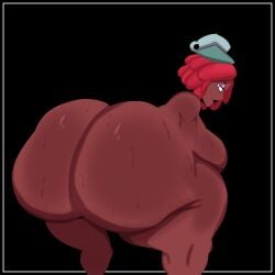 1girls alternate_version_at_source alternate_version_available ass ass_focus brawl_stars cay_cant_draw caycay female female_only juju_(brawl_stars) looking_back massive_ass supercell sweat sweatdrop sweating tagme