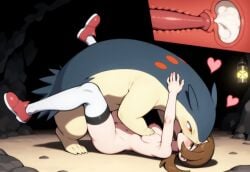 ai_generated animal_genitalia animal_penis bestiality blk9201 cave cross-section cum cum_in_pussy cum_in_uterus cum_inside heart implied_impregnation indoors interspecies interspecies_sex kiss leaking_cum lyra_(pokemon) missionary_position nude on_back pokemon pokemon_(species) pokephilia typhlosion uterus vaginal vaginal_penetration vaginal_sex zoophilia