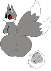 anonymous_male ass big_ass big_butt big_thighs blush fat_ass female female_only hips imminent_facesitting imminent_sex looking_at_viewer looking_back male missing_arm red_eyes sonic.exe sonic.exe_(series) sonic_(series) tails tails_the_fox tailsko thick_ass thick_thighs transparent_background wide_hips