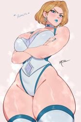 1girls big_ass big_breasts blonde_hair breasts cleavage emma_frost emma_frost_(marvel_rivals) female female_only leotard light-skinned_female light_skin looking_at_viewer marvel marvel_comics marvel_rivals rezo thick_thighs thighs voluptuous wide_hips
