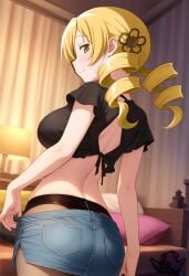 1girls 2025 ai_generated artist_logo ass ass_focus blonde_hair bubble_ass bubble_butt butt_focus curvaceous curvy curvy_body curvy_female curvy_figure drill_hair flower flower_in_hair human human_only light-skinned_female light_skin looking_at_viewer looking_back madoka_worship magia_record:_mahou_shoujo_madoka_magica_gaiden mahou_shoujo_madoka_magica panties pantyhose puella_magi_madoka_magica simple_background tomoe_mami twintails voluptuous voluptuous_female watermark white_background white_skin white_skinned_female yellow_eyes