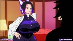 1boy 1girls 2d 2koma anal anal_juice anal_only animated ass background_music big_ass big_breasts big_butt big_thighs bored_expression breast_jiggle breasts cum cum_in_ass demon_slayer disembodied_penis doggy_style emotionless female femsub from_behind hourglass_figure huge_ass kitanodake light_skin male moaning mosquito nipples_visible_through_clothing plap presenting_hindquarters shinobu slap smug_smile sound split_screen sweat tagme thighs veiny_penis video voice_acted