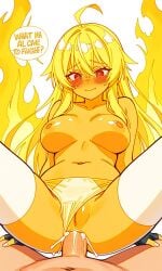 ai_generated anal anal_sex blonde_hair female yellow_body