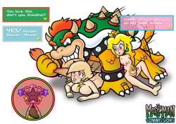 bowser chain_leash doggy_style dominant_male enemy_conversion female impregnation_request making_love male mario_(series) naked_female ovaries penis_in_pussy princess_peach the_moss-man villain_on_heroine x-ray