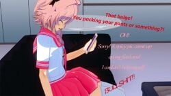 1boy 1girls astolfo_(fate) blonde_hair blush breasts fate_(series) femboy femboy_on_female looking_at_viewer mordred_(fate) mordredfans pink_hair pov pov_male spread_legs straight tagme vagina vaginal_penetration video