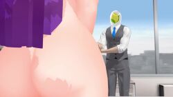 1boy 1girls ass big_breasts breasts butt cornfed doggy_style female light-skinned_female light_skin male mikumikudance naked nipples nude nude_female patchouli_knowledge purple_hair sex tagme touhou vaginal_penetration video