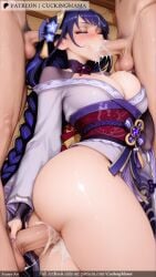 :>= ai_generated armpit_hair ass blush breasts caressing_testicles closed_eyes clothed_female_nude_male clothed_sex cuckingmama cum cum_in_clothes cum_in_mouth cum_on_body cum_on_breasts cum_on_clothes cum_on_penis ejaculation erection eyebrows_visible_through_hair fat fat_man fellatio female female_pubic_hair group_sex handjob japanese_clothes kimono leg_hair long_hair male_pubic_hair nail_polish nude obi off_shoulder oral paizuri_under_clothes penis precum projectile_cum pubic_hair purple_nails sash solo_focus straight stray_pubic_hair tagme testicles thick_thighs thighs