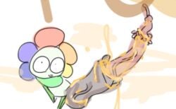 1boy dandy's_world dandy_(dandy's_world) dirty_penis flower gross holy_shit_dude horsecock hung male nasty odor petals roblox small_but_hung smegma smell solo007_(artist) solo_male what what_the_fuck white_background why