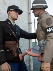 army exhibitionism frottage frotting gay gay_male gay_sex male medal_of_honor_airborne military outdoors precum soldier soldiers tommys_eagle_hq uniform