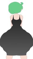 1girls alternate_version_available ass ass_focus back back_view behind behind_view black_dress brawl_stars cay_cant_draw caycay edit edited edited_art female female_only green_hair huge_ass lola_(brawl_stars) neutral_background plain_background solo solo_female supercell white_background white_female white_skin white_skinned_female