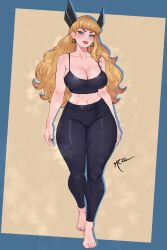 1girls blonde_hair breasts cleavage female female_only huge_breasts light-skinned_female light_skin looking_at_viewer magik_(illyana_rasputin) magik_(marvel_rivals) marvel marvel_comics marvel_rivals midriff rezo thick_thighs thighs wide_hips