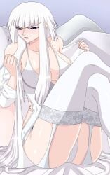 1girls ass big_breasts blush breasts fat_breasts female female_focus female_only ingridd88 lingerie long_hair polaris_hilda saint_seiya sexy shounen_jump shueisha solo solo_female solo_focus toei_animation villainess weekly_shonen_jump weekly_shounen_jump white_lingerie