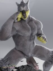 absurd_res anthro bara bear fight generation_8_pokemon hi_res legendary_pokemon lolitarey male mammal nintendo pokemon pokemon_(species) solo urshifu yaoi