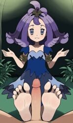 acerola_(pokemon) ai_generated blush feet foot_fetish foot_play footjob happy nintendo pokemon pov uncensored