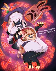 2025 absurd_res breasts clothing crownedvictory furry hat headgear headwear hi_res hooves inside_stomach internal_vore mercy_(varaxous) runes tagme vore witch_hat