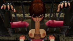1boy 1boy1girl 1girls 3d 3d_(artwork) animated blender bondage breasts brown_eyes brown_hair cuffs d.va deepthroat feet larostin oral oral_rape overwatch overwatch_2 pink_nails rape shorter_than_30_seconds tagme video
