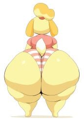 animal_crossing arizonathevixen big_ass bubble_butt female furry huge_ass hyper_ass isabelle_(animal_crossing) tagme thick_thighs wide_hips