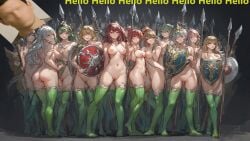 ai ai_generated archer army battlefield beautiful breasts closed_eyes couch cum_dump drunk elf elves fainted fight fighter fighters fighting_game graceful green_socks long_socks peaceful pussy pussy_juice_drip sleeping_on_couch spear sword tactical_nudity used_as_an_object used_like_a_toy war weapon weapons zzz