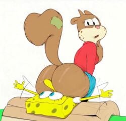 1boy 1girls 2022 4_fingers ahoge ai_assisted ai_generated anthro ass ass_on_face ass_smothering big_butt big_eyes big_tail biped bit-maki black_eyes blue_eyes bottomwear bottomwear_down brown_body brown_fur bubble_butt butt_crack butt_smother clothed clothing dark_body dark_fur dominant dominant_female duo eyelashes face_in_ass facesitting female female_focus fingers fluffy fluffy_tail freckles freckles_on_ass fur furry hi_res hick_sandy honne_dell humanoid_hands larger_female light_body light_fur male male/female mammal motion_lines nickelodeon pants pants_down partially_clothed pictographics pink_nose question_mark raised_tail rodent sandy_cheeks sciurid sea_sponge simple_background sitting size_difference smaller_male smooth_skin smothering solo_focus speech_bubble spongebob_squarepants spongebob_squarepants_(character) spots spotted_body spotted_fur squirrel straight submissive submissive_male tagme tan_body tan_fur topwear tree_squirrel usnarbit video white_background wide_hips
