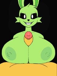 animated animated anthro beat_banger big_breasts big_penis black_sclera bunny bunny_ears edit green_body hoppy_hopscotch hoppy_hopscotch_(poppy_playtime) paizuri poppy_playtime rabbit rabbit_ears smiling smiling_at_viewer white_eyes