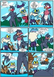 1girls 3boys ass balls birbpan breasts eevee female froakie male nude penis pokemon pussy scorbunny taillow