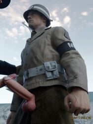 army exhibitionism frottage frotting gay gay_male gay_sex male medal_of_honor_airborne military outdoors precum soldier soldiers tommys_eagle_hq uniform ww2
