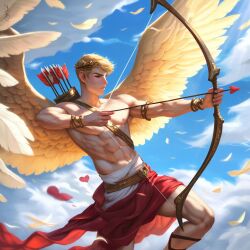 ai_generated avaru cupid cupid's_arrow male mythology valentine's_day wings