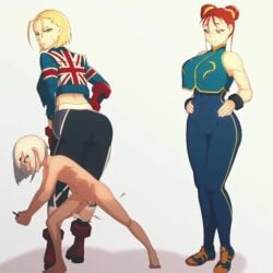 1boy 2d 2d_animation 2girls animated balls blush cammy_white cfnm chun-li clothed_female_nude_male covering_crotch embarrassed embarrassed_nude_male ivy_wildeva luna_(dreamyluna19) macstarva nbl_1412 only_one_naked patting patting_head penis reference ripped_clothing spongebob_reference street_fighter street_fighter_6 tagme thevoicevixxen underwear video voice_acted wardrobe_malfunction