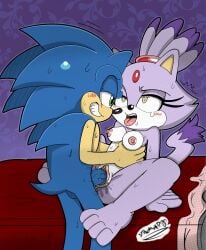 1boy1girl blaze_the_cat blush breast_grab breasts feet feline female female_penetrated furry hedgehog looking_at_another looking_pleasured male medium_breasts nipples penetration penis penis_in_pussy pussy pussy_juice sega sex sonic_(series) sonic_the_hedgehog sonic_the_hedgehog_(series) spindasher98 vaginal_penetration