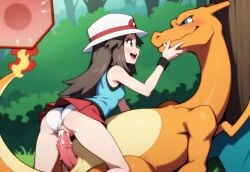 ai_generated animal_genitalia animal_penis bestiality blk9201 cum cum_in_pussy cum_inside exposed_pussy fertilization impregnation interspecies interspecies_impregnation interspecies_sex leaf_(pokemon) leaking_cum outdoors ovum pokemon pokemon_(species) pokephilia skirt sperm_cell vaginal vaginal_penetration vaginal_sex zoophilia