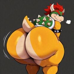 1boy ai_generated anthro ass ass_focus bent_over big_ass bowser collar dat_ass dumptruck_ass enormous_ass fat_ass furry furry_male furry_only gigantic_ass horns huge_ass koopa large_ass looking_back looking_back_at_viewer male male_only mario_(series) massive_ass mature mature_male nintendo plump plump_ass red_hair reptile scalie shell smiling smiling_at_viewer spiked_shell spikes tail thick_ass yellowskittlezz