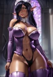 ai_generated animated civitai crown curvy curvy_ass curvy_body curvy_female curvy_figure curvy_hips curvy_thighs dandon_fuga_style dark-skinned_female dark_body dark_elf dark_hair dark_skin elf elf_ears elf_female elf_girl female female_focus female_only kirillai kuroinu_2_~inyoku_ni_somaru_haitoku_no_miyako,_futatabi~ kuroinu_~kedakaki_seijo_wa_hakudaku_ni_somaru~ olga_discordia solo solo_female solo_focus tagme video