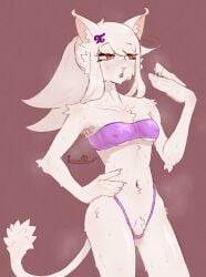 absurd_res accessory anthro arm_tuft bikini bikini_bottom bodily_fluids breasts breath camel_toe cheek_tuft chest_tuft clitoral_hood clitoris_slip clothed clothing cooling_off domestic_cat ear_tuft elbow_tuft facial_tuft felid feline felis female flying_sweatdrops fur genital_outline genitals glistening glistening_body hair hair_accessory hairclip hand_on_hip hi_res highleg highleg_bikini highleg_swimwear inner_ear_fluff insomnuz mammal micro_bikini musk musk_cloud nipple_outline open_mouth pink_eyes pink_nose ponytail shoulder_tuft simple_background skimpy skindentation solo steam sweat sweatdrop sweaty_armpit sweaty_body swimwear tail tail_tuft tight_clothing topwear tube_top tuft two-piece_swimsuit under_boob vulva vulva_outline white_body white_fur white_hair