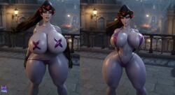 1girls 3d 3d_render abs ai_assisted ai_generated amelie_lacroix animated armwear balcony barely_clothed barely_contained_breasts big_ass big_breasts bikini black_hair blizzard_entertainment bouncing_breasts breasts busty child_bearing_hips compilation curvy curvy_figure detailed_background elbow_gloves facing_viewer female female_only fingerless_gloves fit_female g-string gloves headgear headwear heavy_breasts helmet highres hourglass_figure huge_breasts huge_thighs jiggle jiggling_breasts large_ass large_breasts latex lewdstein long_hair looking_at_viewer looping_animation narrow_waist navel night nipple_slip overwatch purple_body purple_skin revealing_clothes shiny_clothes shorter_than_10_seconds slim_waist sling_bikini slingshot_swimsuit solo solo_female sound standing tagme thick_thighs thighs thighs_bigger_than_head thin_waist thunder_thighs toned video wide_hips widowmaker