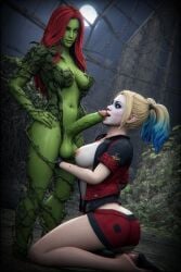 3d ai_generated batman_(series) blowjob dc dc_comics fellatio futanari harley_quinn omegaolsonnsfw omegaolsonwwe perchance_ai poison_ivy