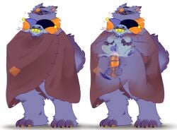 anal anal_penetration animate_inanimate anthro balls body_hair clothing darkner deltarune demon duo felid feline fool's_hat genitals hairy_balls hat headgear headwear hi_res jester jevil_(deltarune) living_plushie looking_pleasured male male/male mammal nonbinary_(lore) paws penetration penis penis_size_difference penis_tentacles plushie robe seam_(deltarune) sex_under_clothing size_difference tail tail_around_penis tail_fetish tail_play tentacles them_nasties undertale_(series)