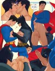 batman batman_(series) bruce_wayne clark_kent comic dc dc_comics gay gay_sex source_request superman_(series) tagme zane_nox