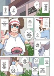 erect_nipples huge_breasts pokemon pokemon_bw rosa_(pokemon) sabonbold translated