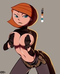 ann_possible covering covering_breasts crazedg disney female female_only human kim_possible large_breasts shirt_lift sideboob solo