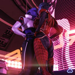 2girls 3d alien alien_girl alien_humanoid asari ass big_ass big_breasts bioware blue-skinned_female blue_body blue_skin breasts bust busty chest curvaceous curvy curvy_figure electronic_arts female female_only hair_tentacles hips hourglass_figure huge_ass huge_breasts humanoid large_ass large_breasts legs mass_effect mature mature_female milf samara slim_waist tentacle_hair thick thick_hips thick_legs thick_thighs thighs video_game_character voluptuous waist wide_hips aria_t'loak anorcorner breast_to_breast chest_to_chest