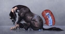 anal anal_penetration anatomically_correct artificial_insemination black_body bodily_fluids breasts centaur curly_hair dildo dildo_sitting equid equid_taur estellar european_mythology female fetlocks greek_mythology hair hi_res hooves humanoid_taur long_hair mammal mammal_taur mythology penetration raised_hoof sex_toy solo split_form taur x-ray_view